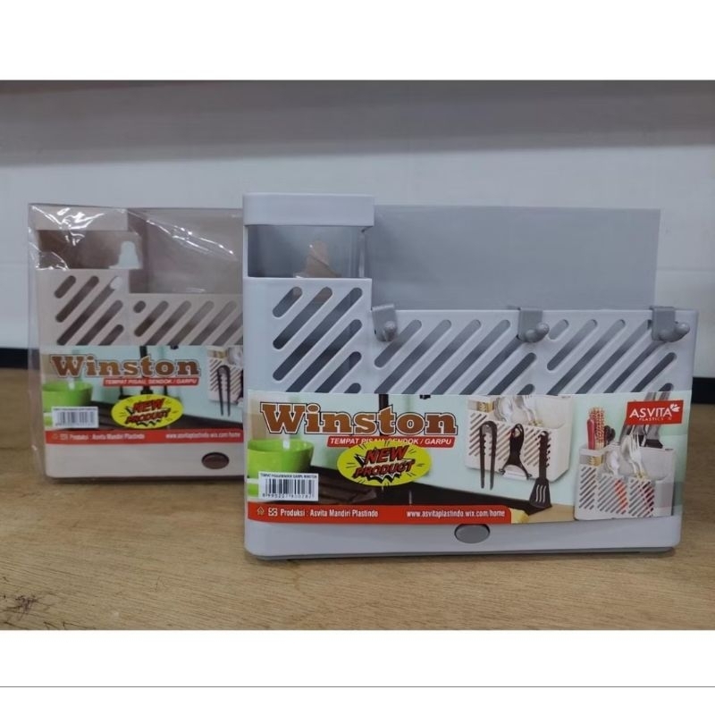 Tempat Pisau /Sendok Garpu Winston Tempat Penyimpanan Alat Makanan Dan Pisau Plastik