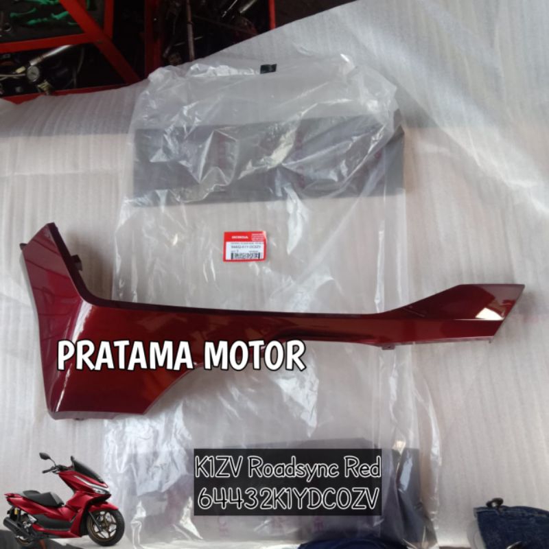 Cover Lantai bawah kiri PCX 2025 160 Merah Maroon ROADSYNC TERBARU. dek cover bawah floor kiri pcx 2