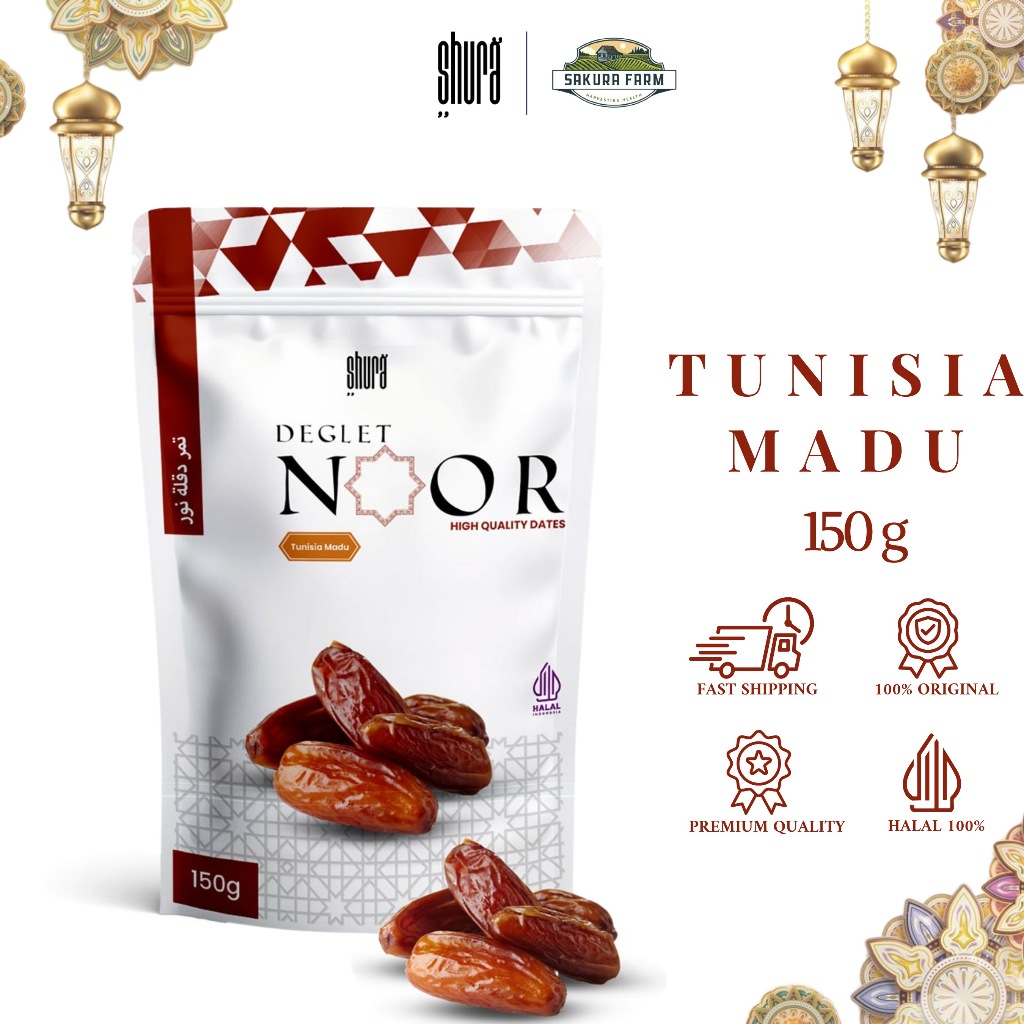 

Shura Kurma Tunisia Pouch 150gr Premium Original High Quality Oleh Oleh Haji Umroh