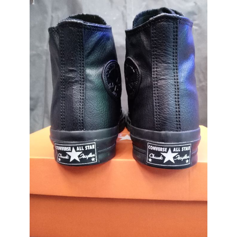 SEPATU CONVERSE KULIT LOW FULL BLACK SNEAKERS.Pria&Wanita