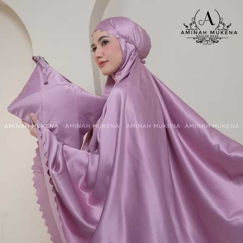 Mukena Dewasa Silky Traveling Daily Aminah Lasercut