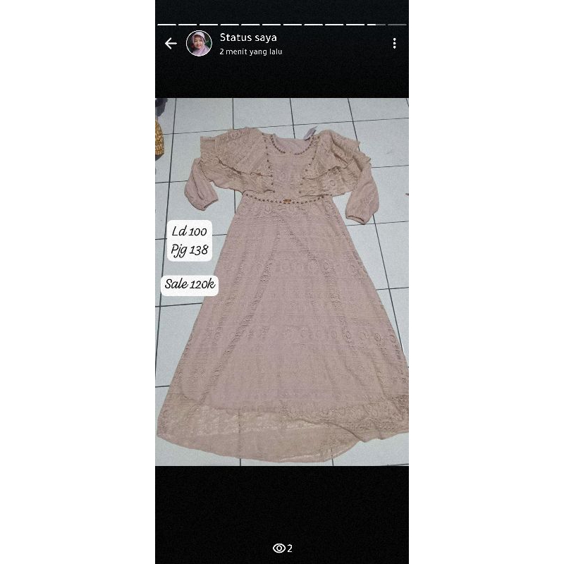 dress pesta brukat malika