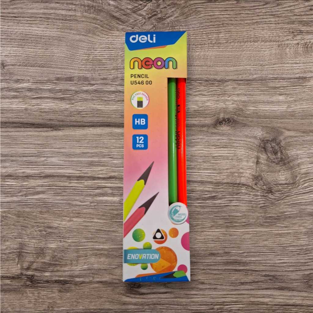 

(Per Kotak) Pensil Deli HB Neon U546 00