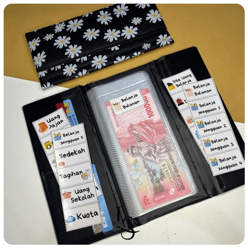 Dompet Disiplin Keuangan Dompet Keuangan Bulanan Wallet Organizer Dompet Budgeting