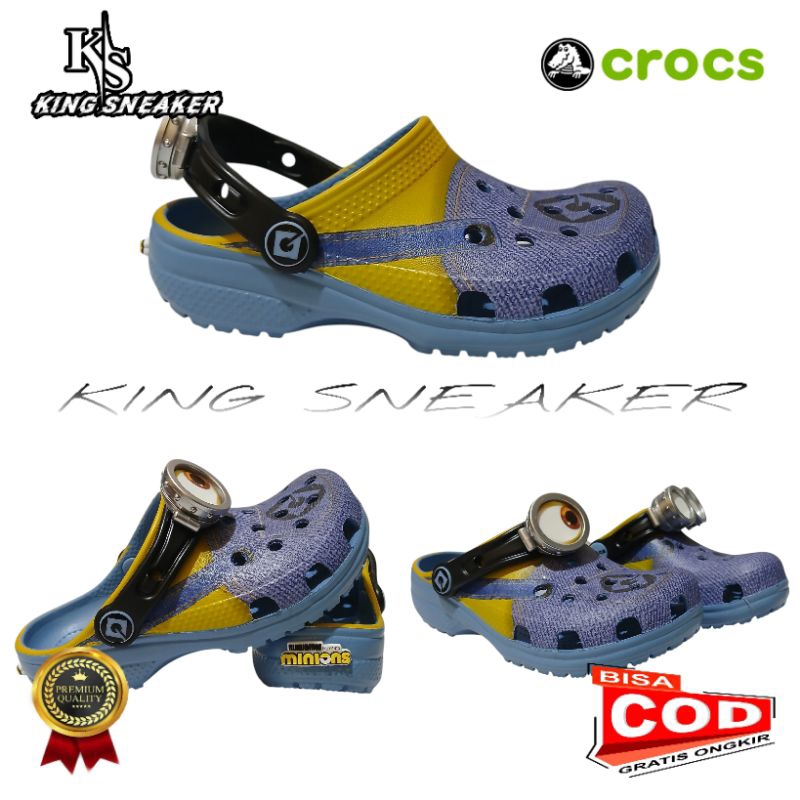 SANDAL CROCS MINIONS DESPICABLE / SANDAL CROCS MINIONS / SANDAL CROCS DEWASA & ANAK-ANAK / CROCS DEW