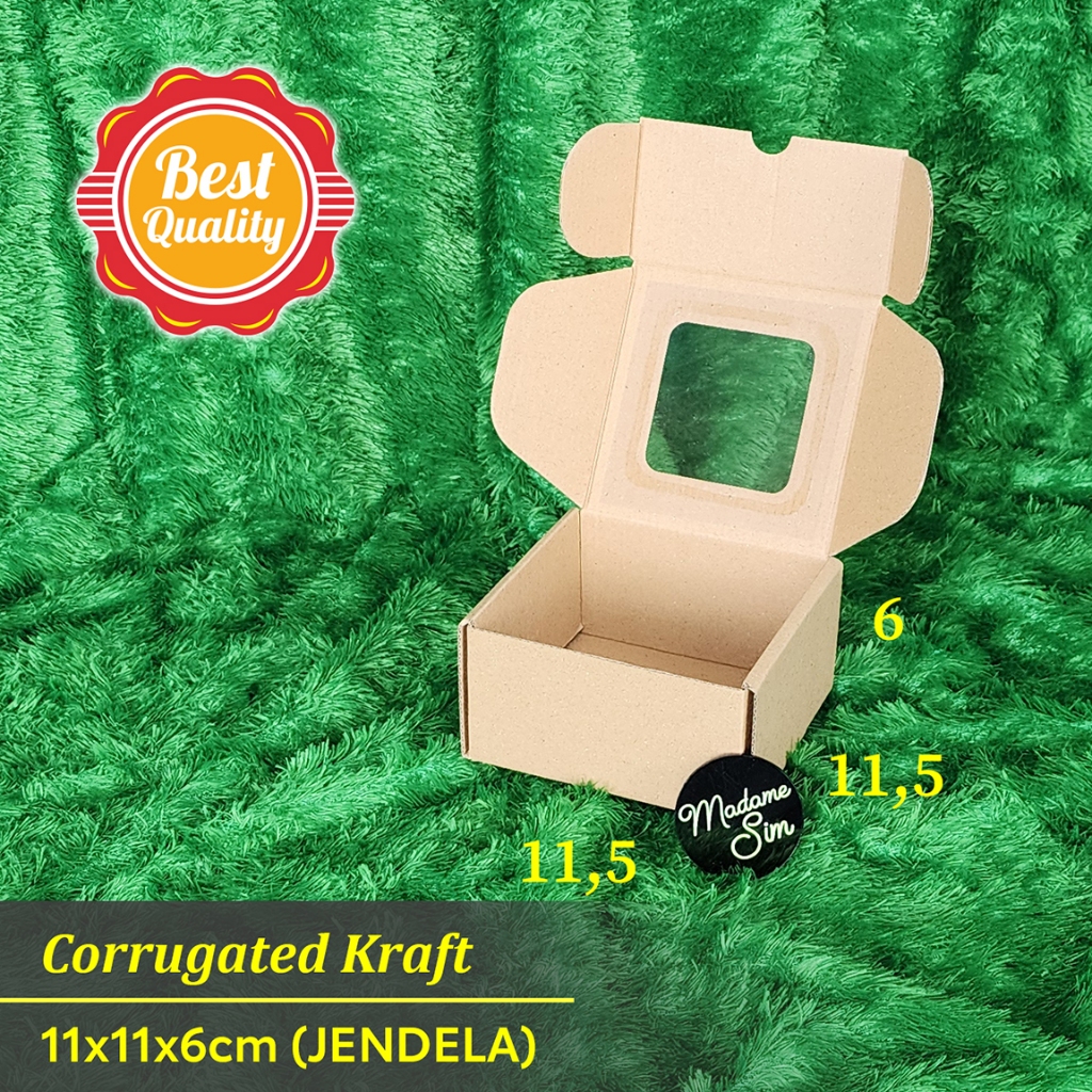 

DUS KUE - CAKE BOX - GIFT BOX - KOTAK KADO 11x11x6 - JENDELA (ISI : 10 PCS)