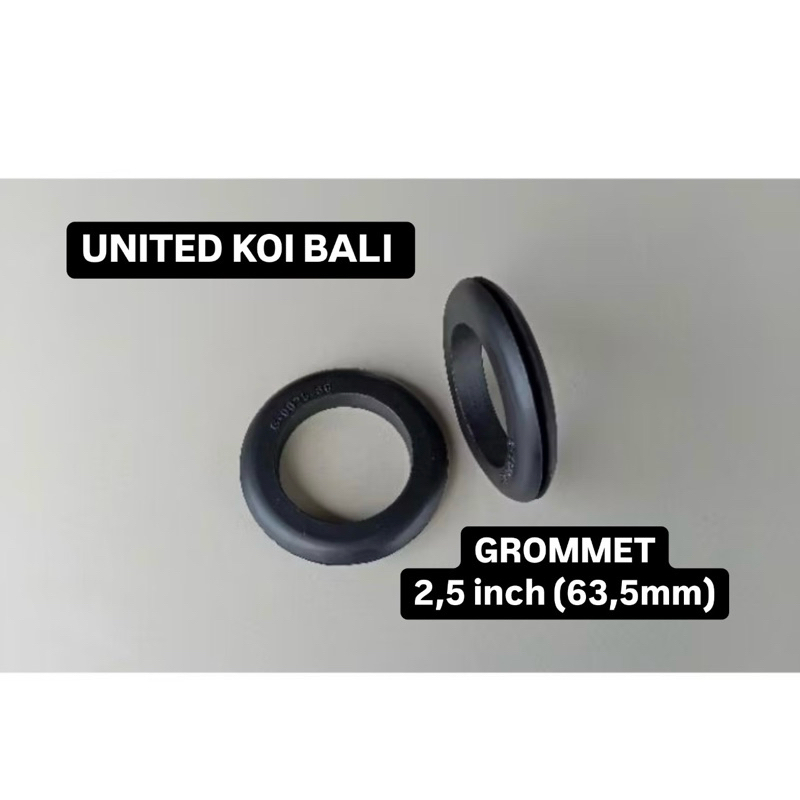 GROMMET 2,5 INCH RUBBER O RING SELANG PE PU PIPA PVC HIDROPONIK DUCT BUCKET 60MM 2,5 “ INCH GROMET