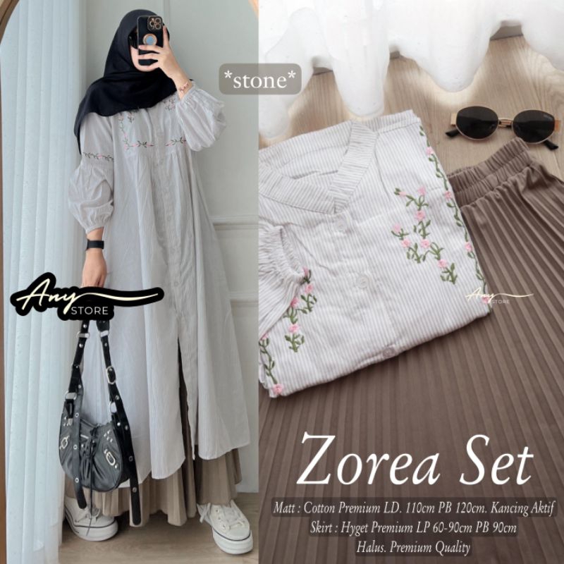 (COD) pinkan set tunik ORI ANY/ zorea/tunik import mix rok plisket// tunik LD 110