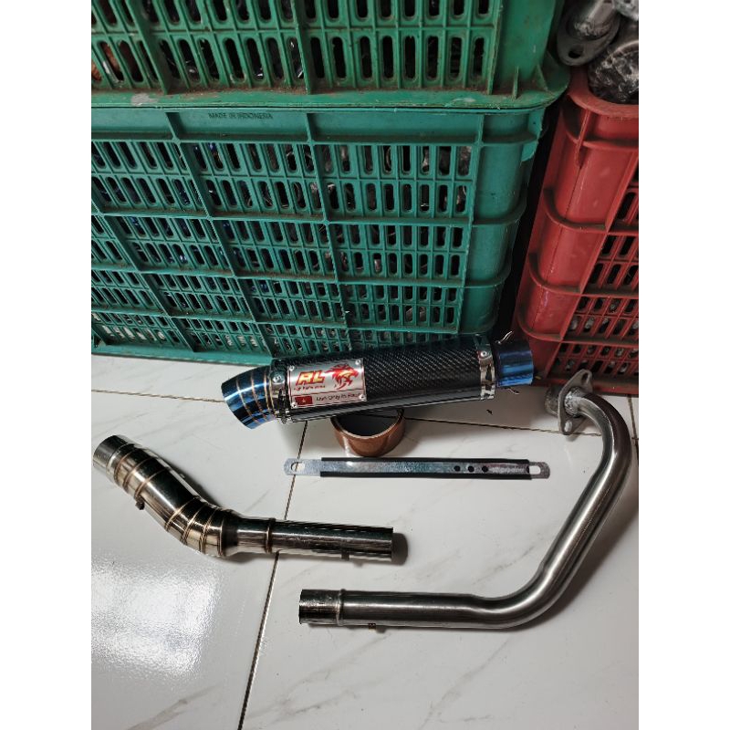 Knalpot RedLeo Fullset Mx king Mx New,Old Vixion Satria Fu Megapro CB Tiger
