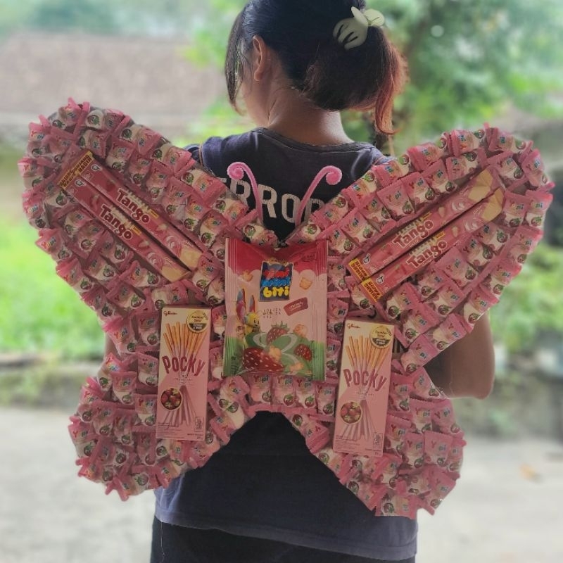 

[PO] Snack Sayap Kupu Kupu Pink Kecil 01
