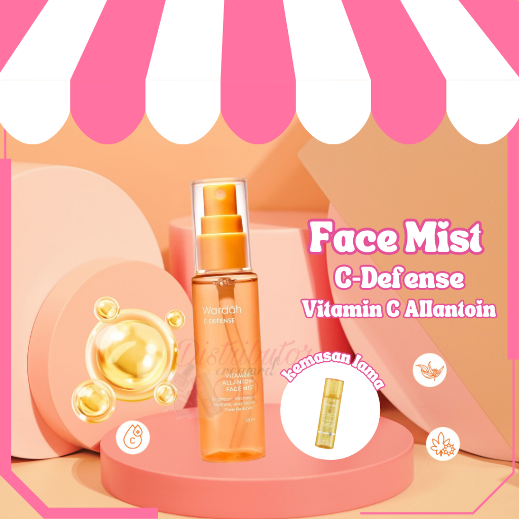 Wardah C-Defense Face Mist 55 ml - Face Mist dengan HiGrade Vitamin C yang Mencerahkan dan Menyegark
