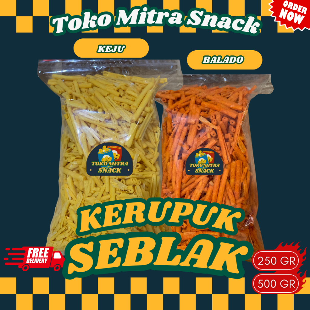 

(250-500 GR) Cemilan Sistik Keju dan Balado Renyah dan Kriuk Khas Ciamis
