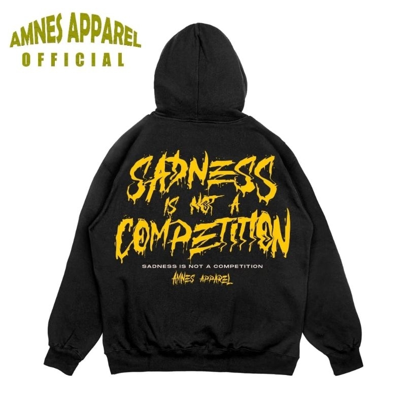 Hoodie Boxy Hitam Sadness Is Not A Competition