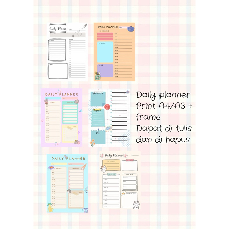 

daily/weekly/monthly planner printable + frame