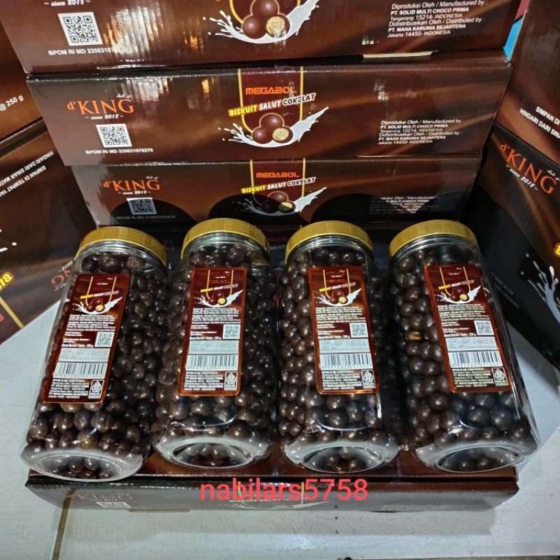 

D'KING COKELAT MEGABOL BONIBOL 1 DUS isi 4 toples COKLAT BONIBOL