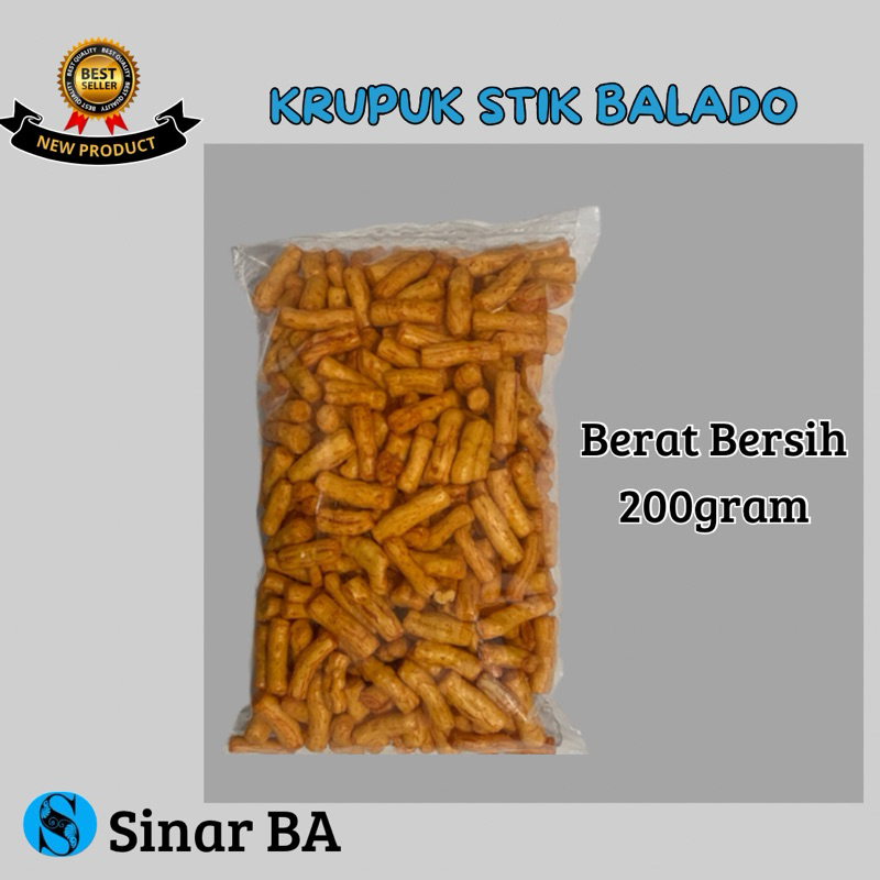 

KERUPUK STIK BALADO / KRUPUK TONGKOL BALADO
