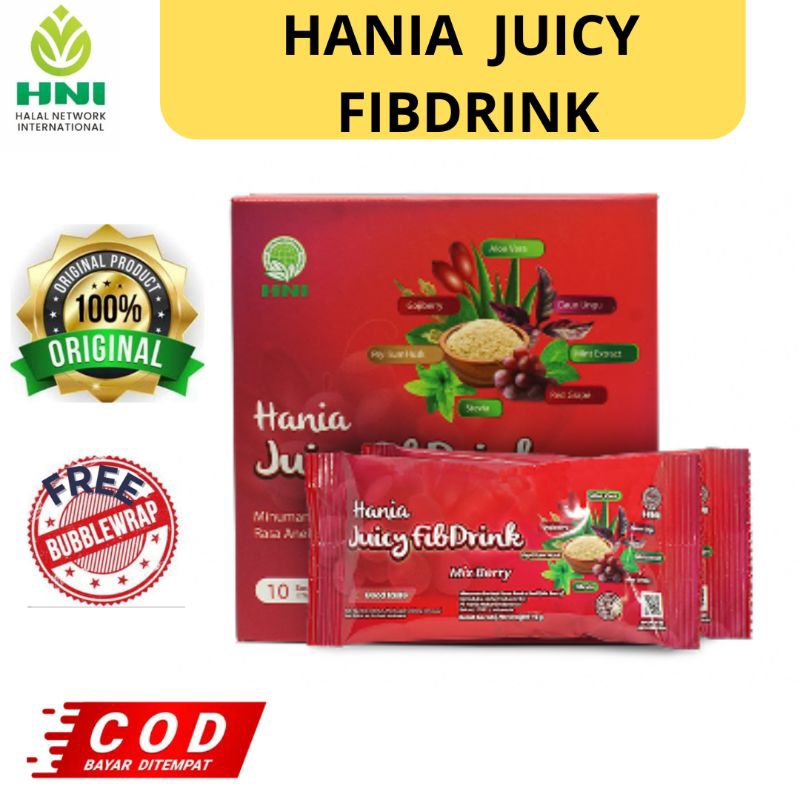 

Hania Juicy FibDrink HNI Minuman Serbuk Menjaga Kesehatan Usus Isi 10 Sachet
