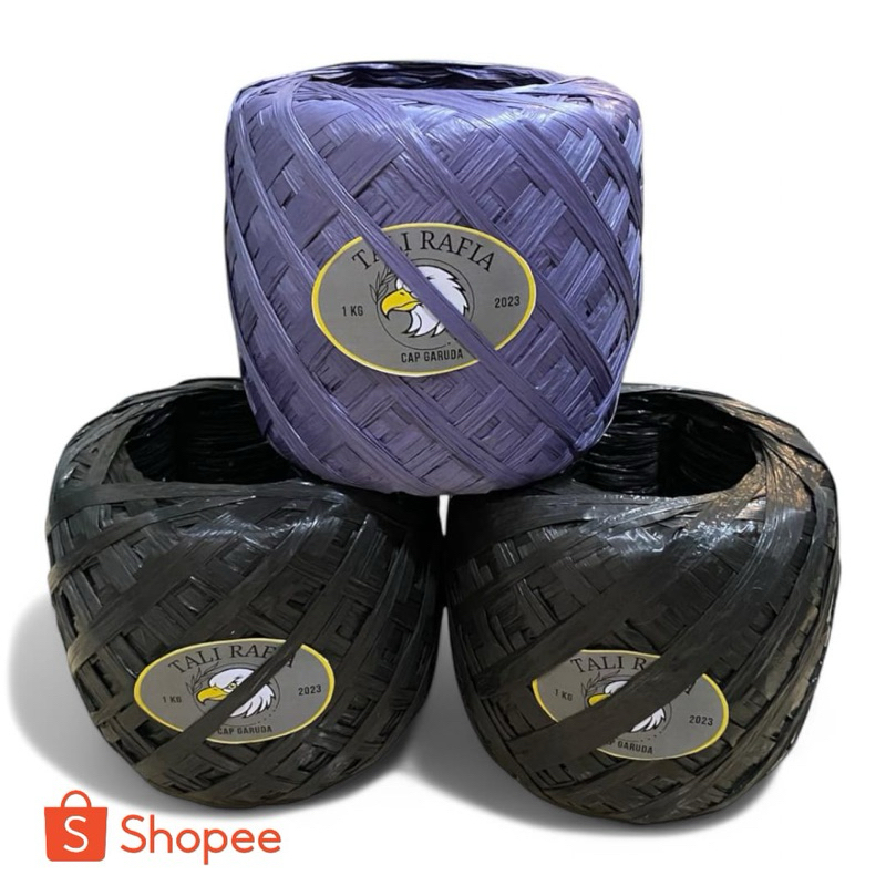 

tali rafia hitam 1 kg full original