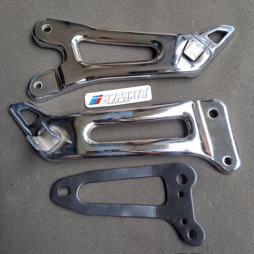 FOOTSTEP RX KING NEW CHROME SET BREKET KNALPOT FOOTSTEP RX KING 2007-2008 CHROME