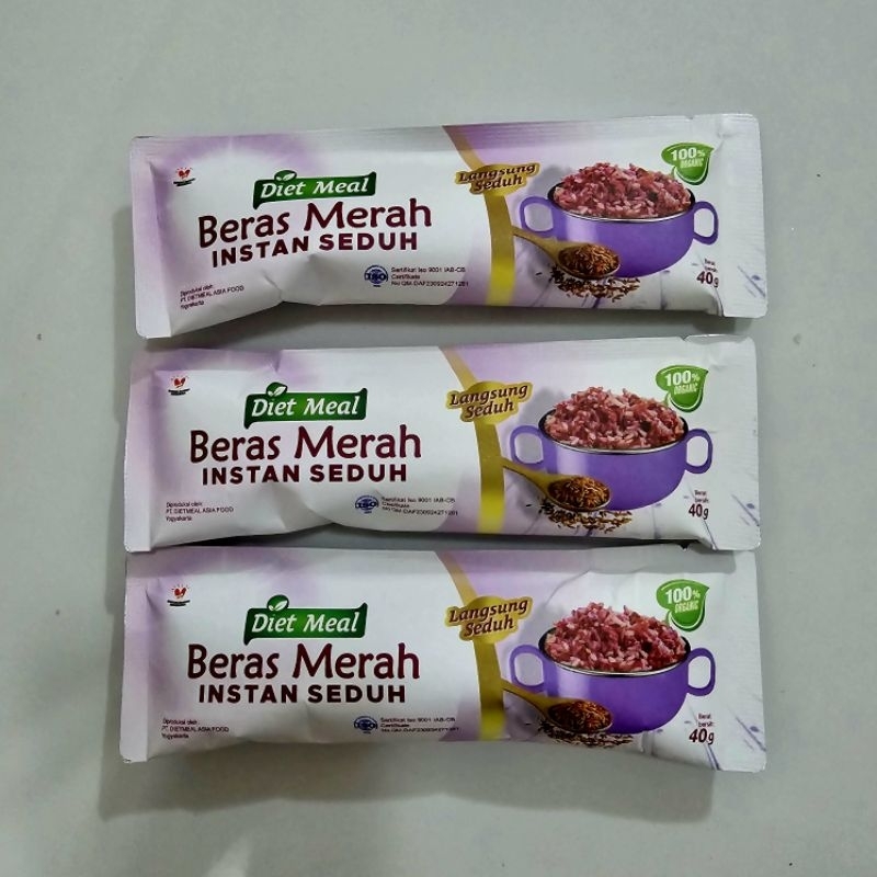 

Beras MERAH instan seduh kemasan 30 gram sacet