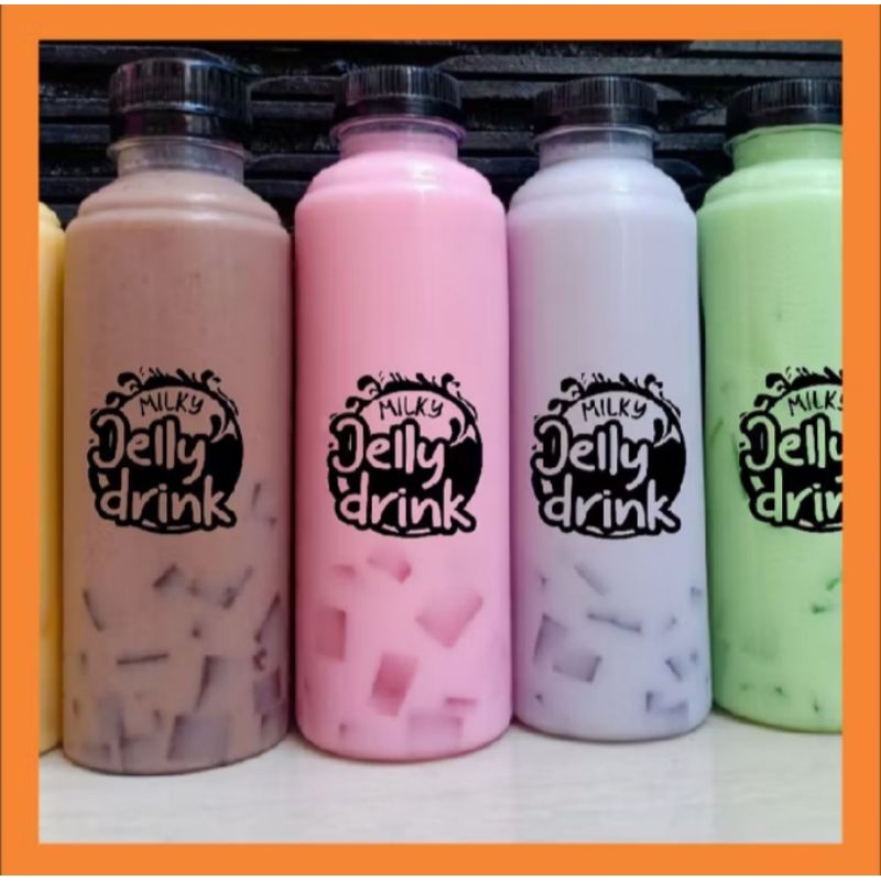 Stiker Es Jelly Drink Transfaran isi 100pcs stiker