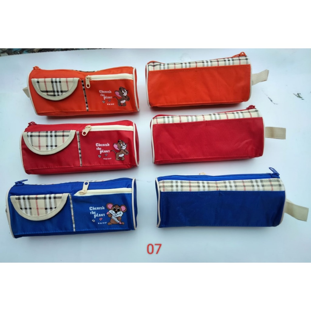 

Tempat Pensil Kain Sleting Kantong Depan Kartun Mouse Jerry Tikus HD 07 Kotak Pensil Lucu Unik Murah