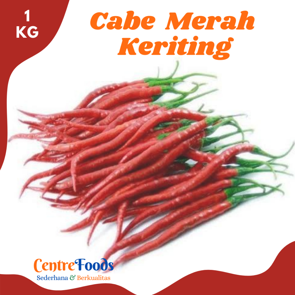 

CABE MERAH Keriting - Cabai Merah Keriting Fresh | 1.000gr [ Harga Per KG ]