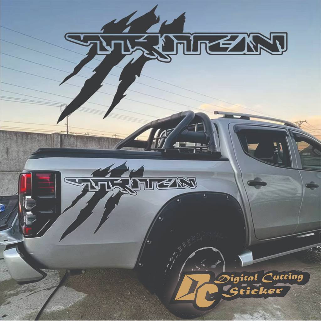 sticker bak mobil triton stiker body mitsubishi Triton