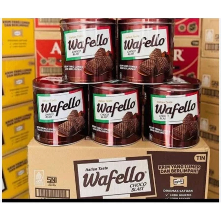 

ROMA WAFELLO CHOCOLATE KALENG 234GRAM 1 KARTON ISI 6PCS / 6 KALENG