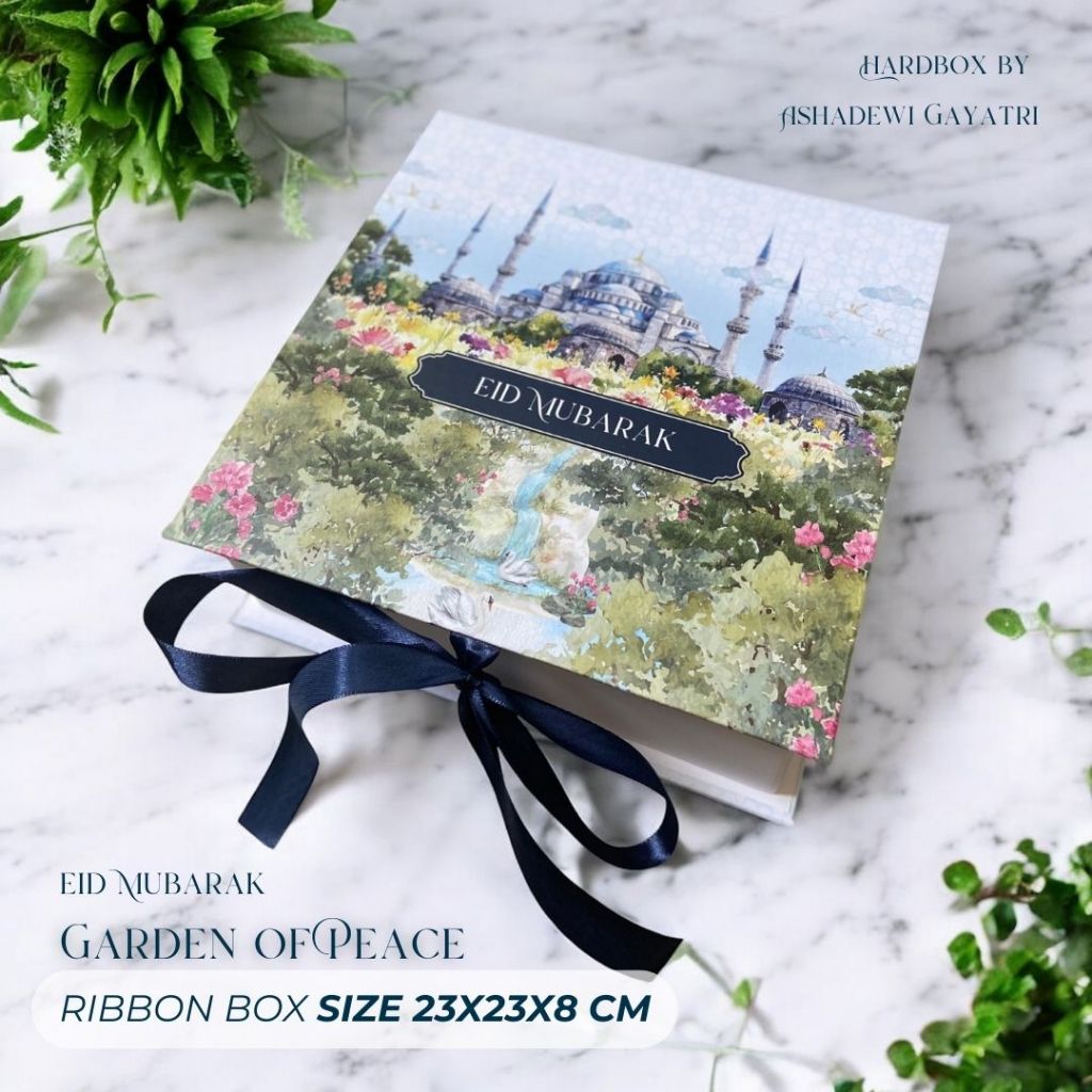 

HARDBOX BY ASHADEWI - EID MUBARAK - GARDEN OF PEACE (23X23X8 CM) / BOX LEBARAN / HAMPERS