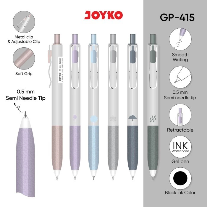 

Gel Pen Pulpen Pena Joyko GP-415 Jumbo Refill Gel 0.5 mm