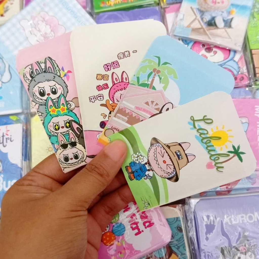 

50 Lembar Amplop Lebaran Mini Labubu Sanrio