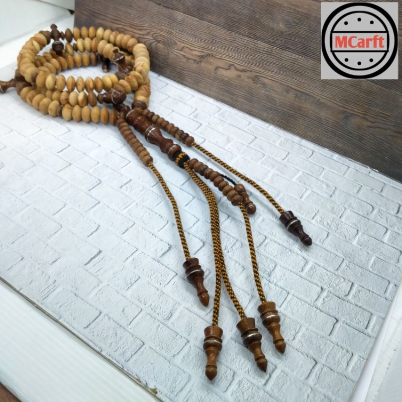 tasbih Tijani kayu Cendana wangi kombinasi kelor emas C73