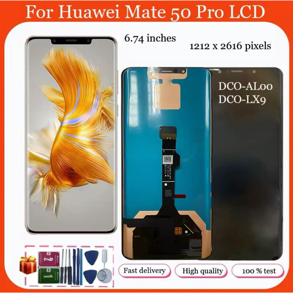 6.74'' Original For Huawei Mate 50 Pro LCD Display Touch Panel Screen Digitizer For Huawei Mate 50Pr