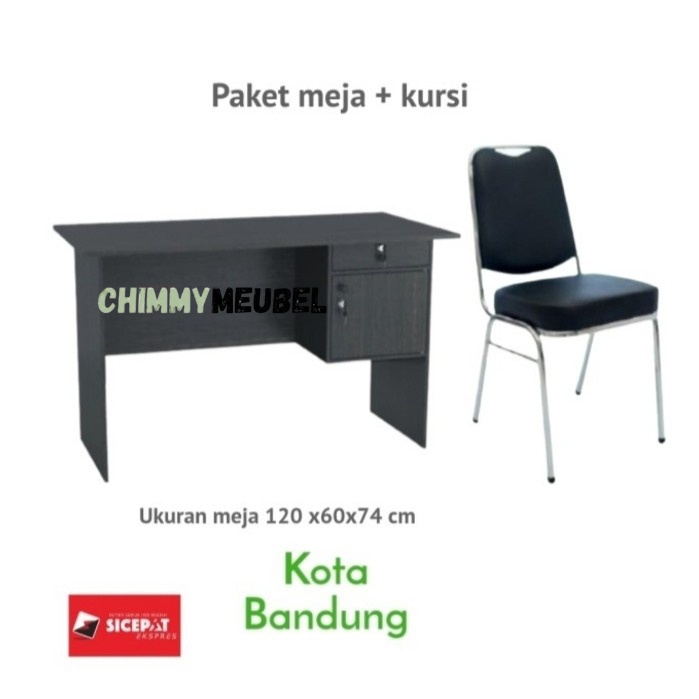 paket meja kantor meja tulis meja kerja meja 1/2 biro kursi susun kursi rapat kursi tumpuk