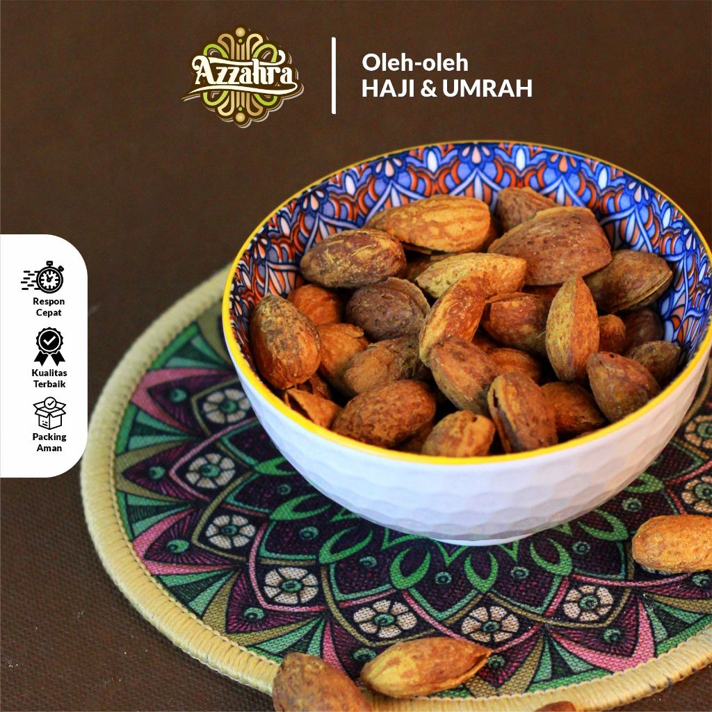 

Kacang Almond panggang oleh oleh haji umroh bagus untuk kesehatan ASI Booster