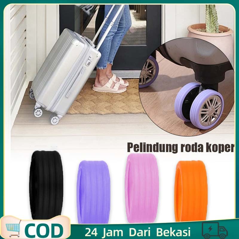 8pcs/set Pelindung Roda Koper / Silikon Pelindung Roda Koper Karet / Pelindung Roda Koper / Silikon 