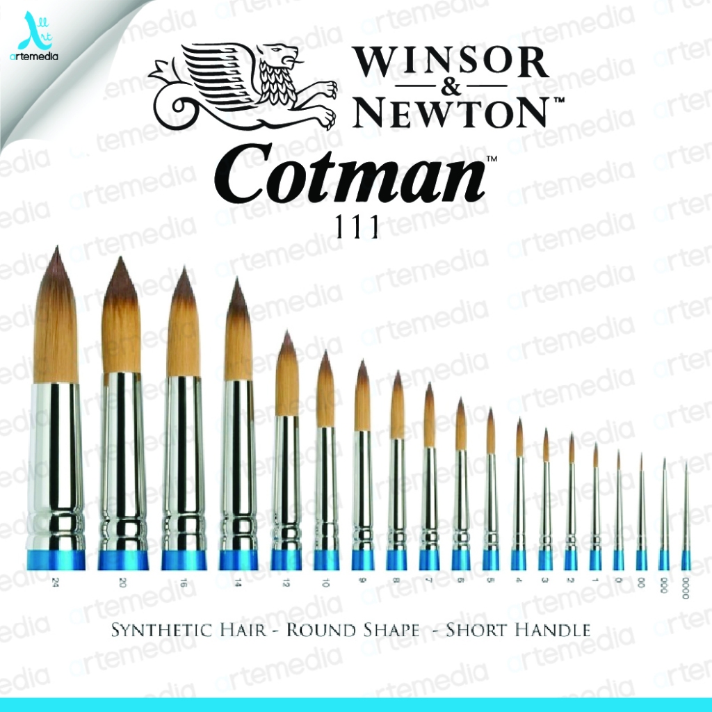 

Winsor & Newton Cotman Series 111 Kuas Lukis Round Synthetic Brush - 01/02