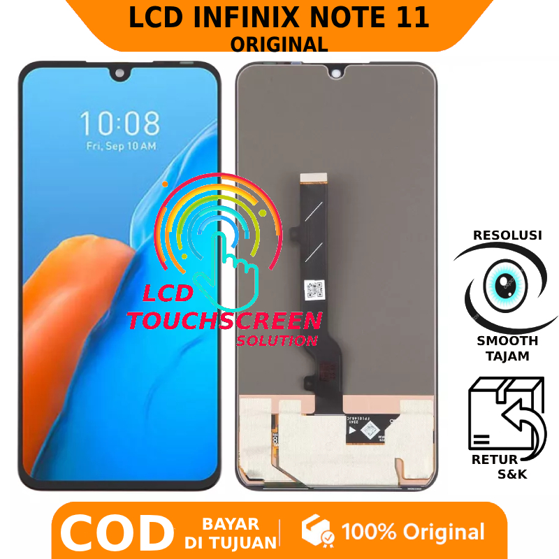 LCD TOUCHSCREEN INFINIX NOTE 11 X663/X663B ORIGINAL FULLSET GARANSI FREE LEM