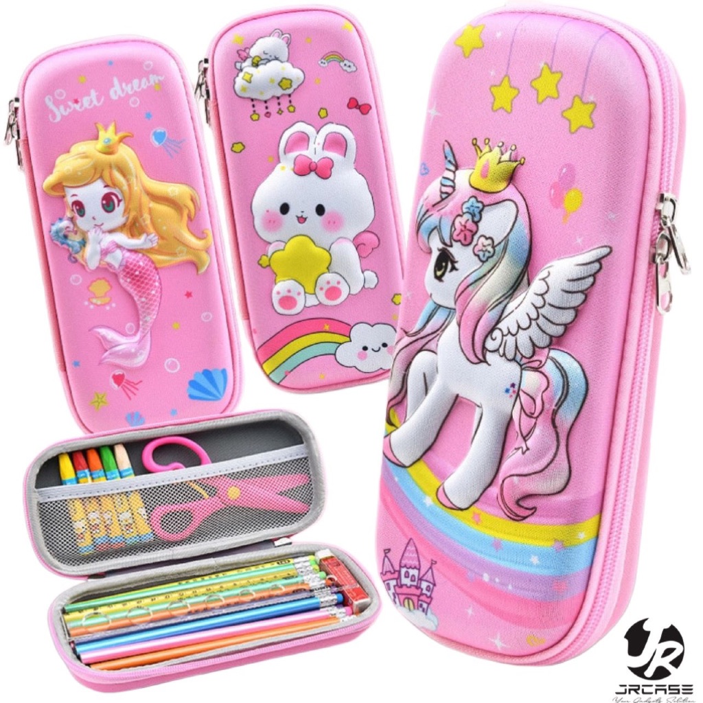 

Kotak Pensil Lucu Anak 3D EVA Cartoon Unicorn Rabbit Nasa Dino Cat Kucing Astronot Space Giraffe Mermaid Jerapa Disney Perempuan Cowok Cewek Tempat Pencil Case Box 4D Keren Kartun Souvenir Gift Hadiah