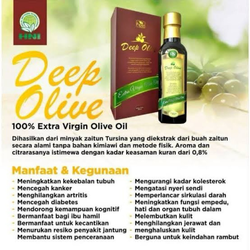 

HARGA TERMURAH!!! DEEP OLIVE OIL EXTRA VIRGIN HNI