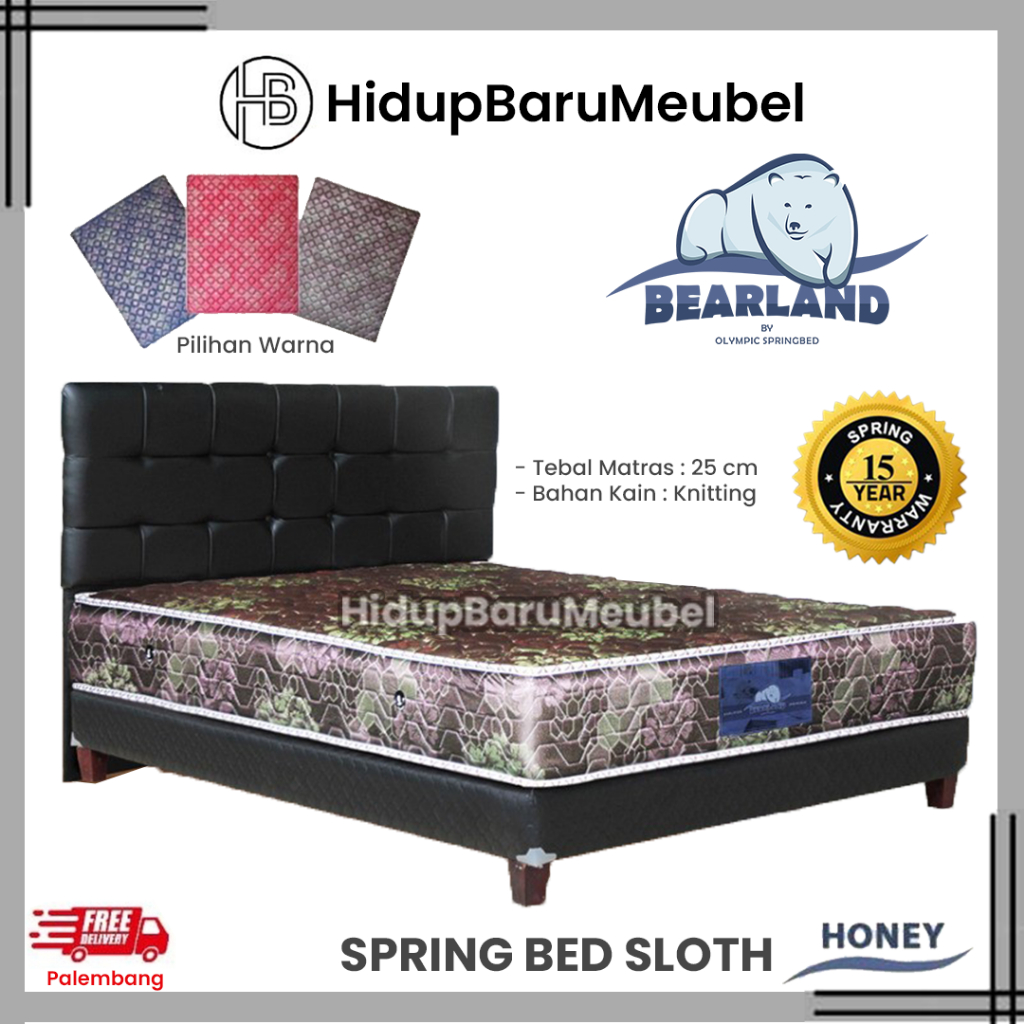 SPRINGBED BEARLAND by olympics / FULL SET ASLI GARANSI / tempat tidur / spring bed olympic