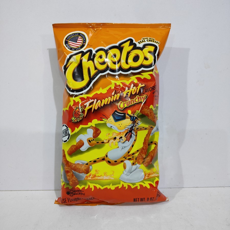

Ay00! Cheetos Crunchy Cheddar Jalapeno Flamin Hot America Snack Import USA 226gr