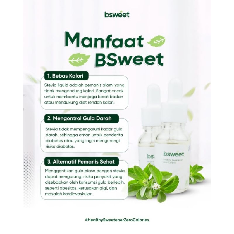 

BSweet STEVIA [PENGGANTI GULA] - Pemanis Alami Zero Kalori