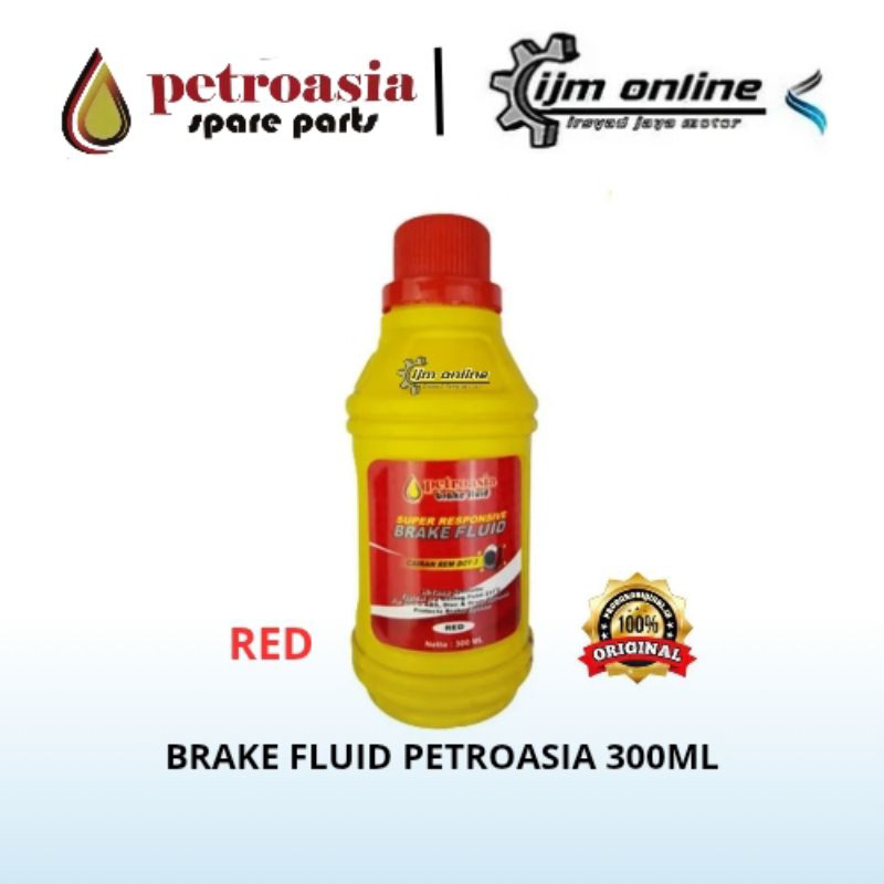 Minyak Rem Oli Rem PETROASIA 300ml Dot 3 warna Merah Bisa Untuk Motor / Mobil