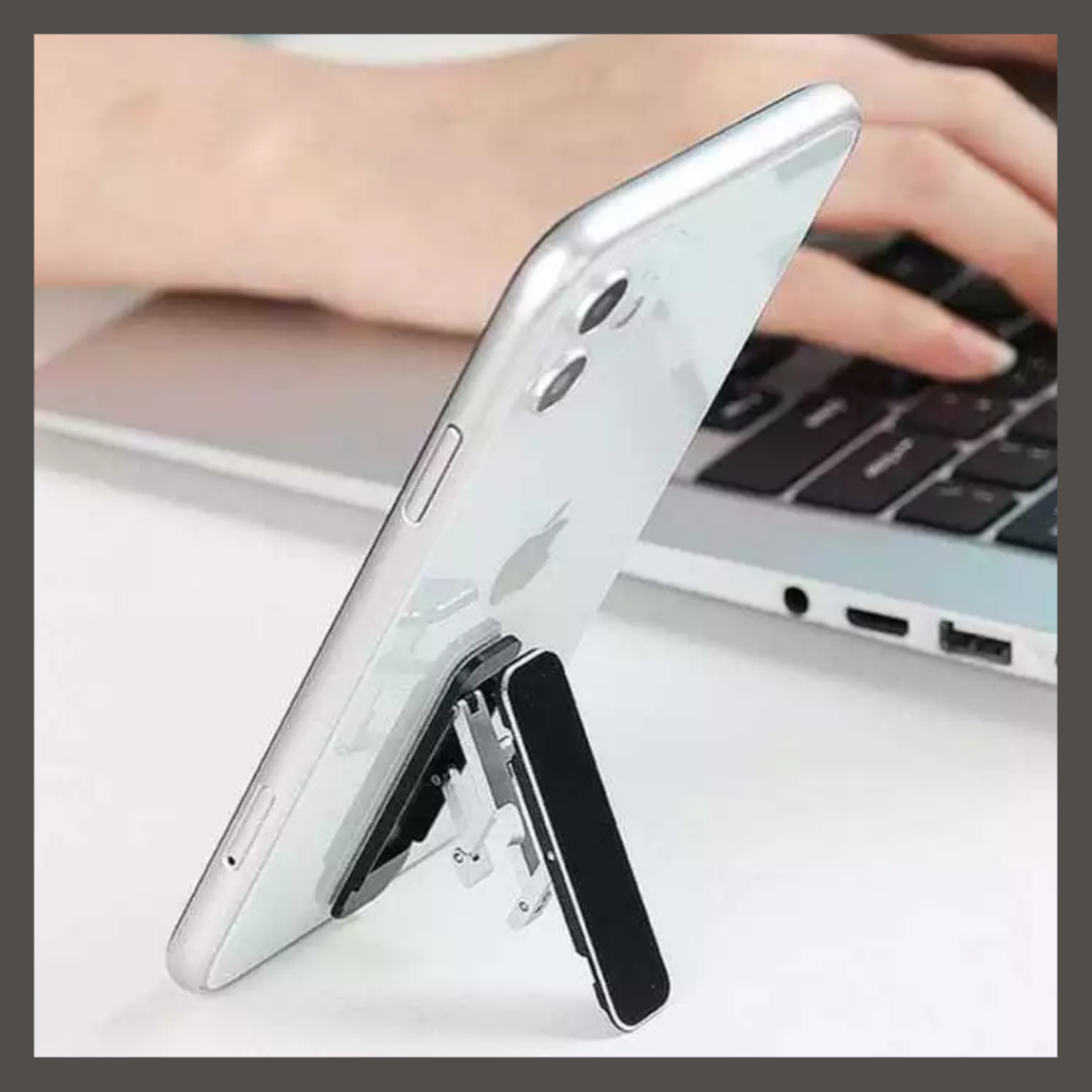 Stand Phone Holder Hp Tempel Lipat Mini | Dudukan Handphone Bracket Iphone Android Casing Sticky