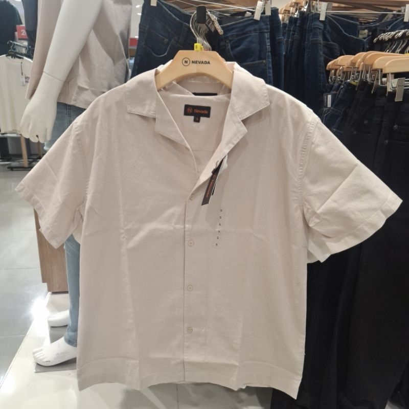 Kemeja pria lengan pendek model oversize brand NEVADA original by.matahari uk S-XL