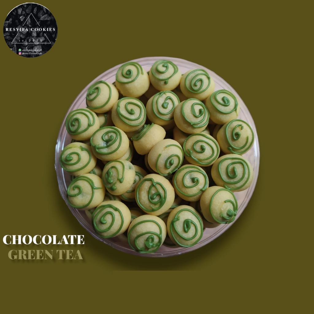 

Kue Green Tea isi coklat green tea 250gram Home Made