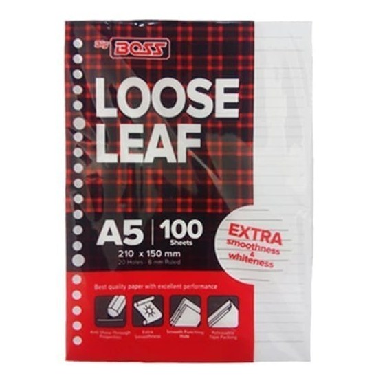 

Refil Binder Loose Leaf Big Boss A5 Bergaris isi 100 Lembar