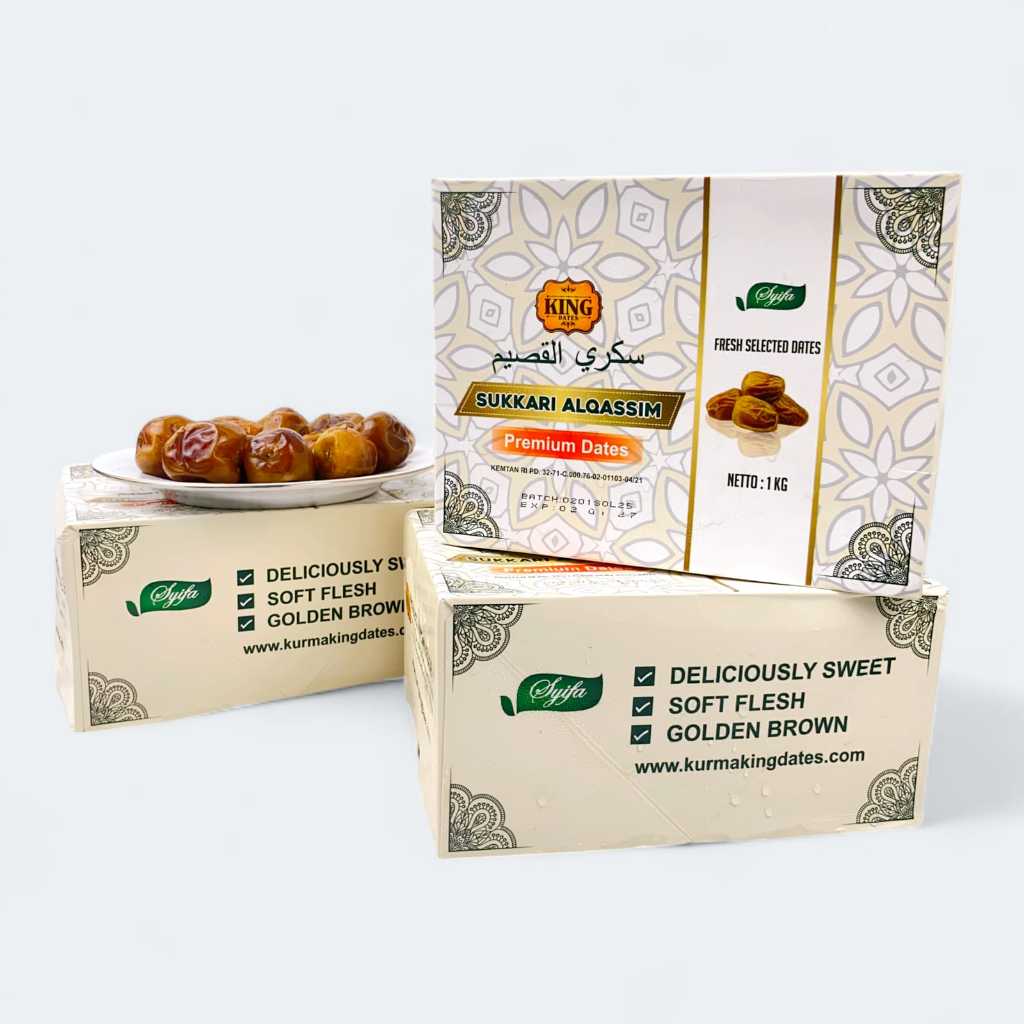 

Kurma Sukkari 1 kg Al Qassim King Dates Kurma Premium